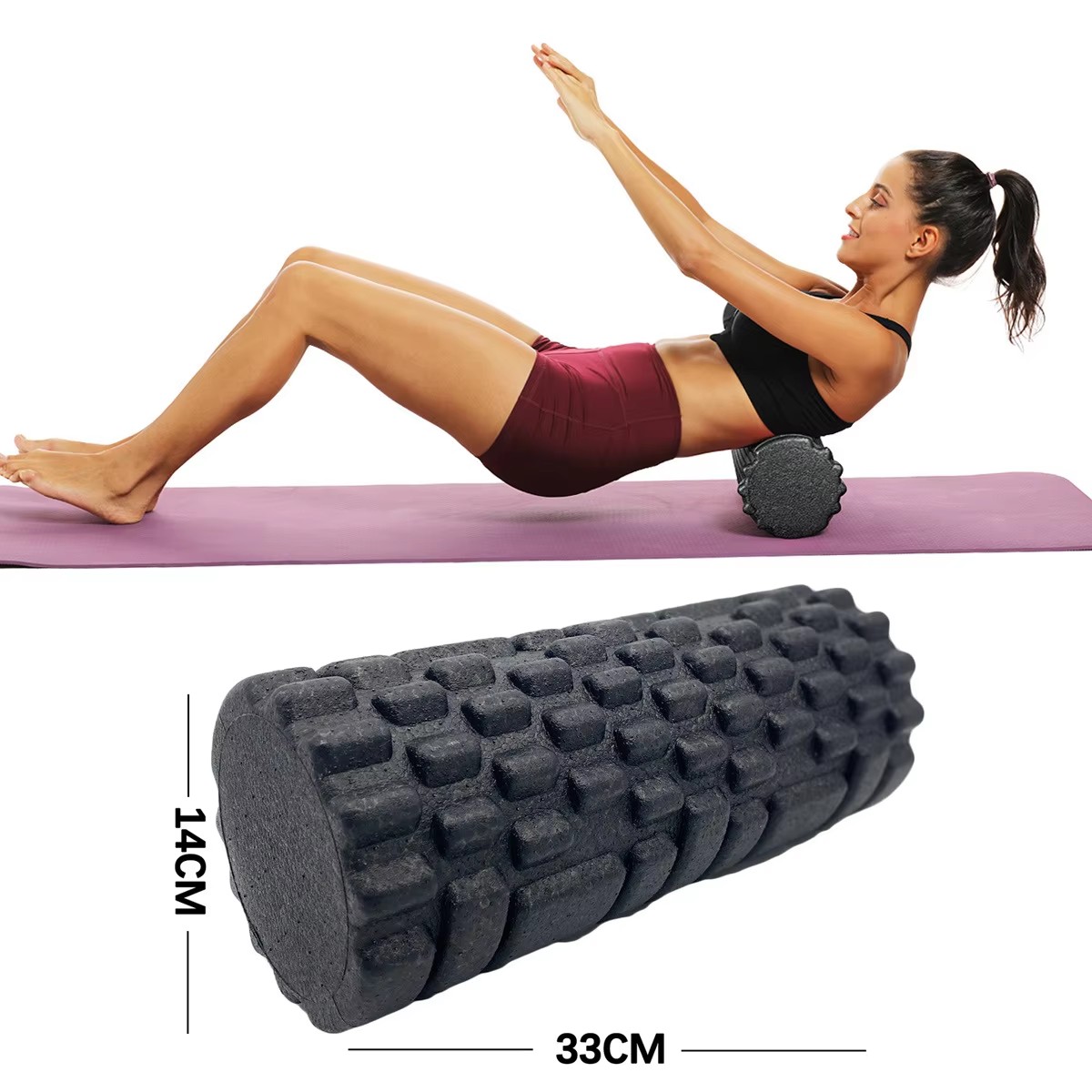 Yoga Fitness Exercises - 30/33cm Fitness Foam Roller Yoga Massage