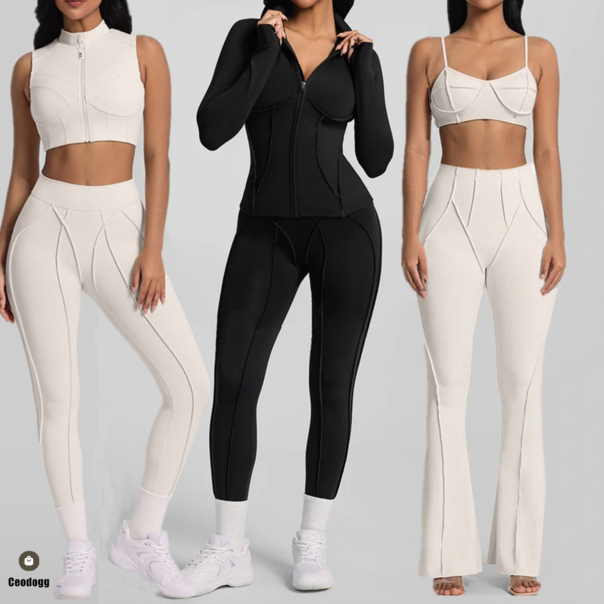 Yoga Fitness Jacket - 1/2PCS Pad Sports Jackets Suit Woman