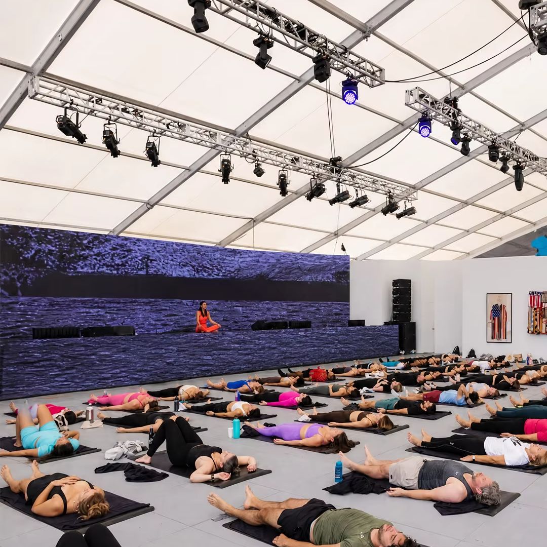 White Aluminum Atrium Tent Opt - đánh giá và giá Yoga Fitness Retreat
