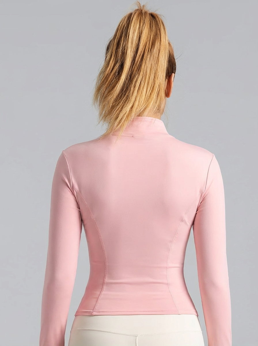 New Women Light Pink Yoga Coat - đánh giá và giá Yoga Fitness Jacket
