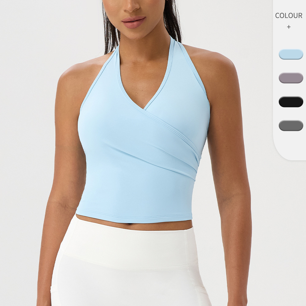 Women's Halter V Neck Yoga Tan - đánh giá và giá Yoga Và Fitness