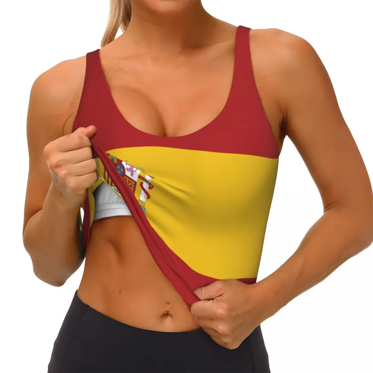 Spain Flag Basic Tops Women Sa - đánh giá và giá Yoga Và Fitness
