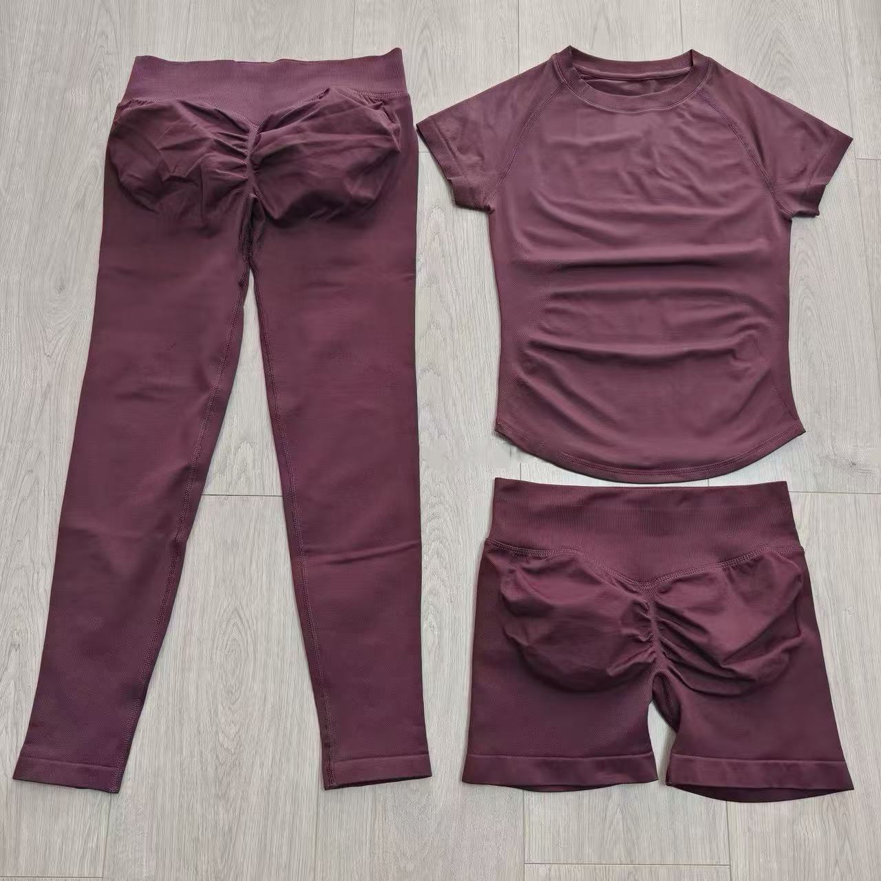 2 Pieces Sports Sets Short Sle - đánh giá và giá Yoga Fitness Top